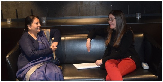 राष्ट्रपति भण्डारीसमक्ष विभिन्न मुलुकका नेत्रीद्वारा शिष्टाचार भेट