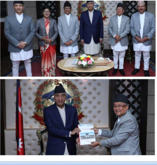 प्रधानमन्त्री देउवासमक्ष निर्वाचनको प्रतिवेदन पेस  