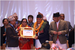 नवनिर्वाचित राष्ट्रपति पौडेललाई प्रमाणपत्र प्रदान 