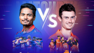 आइसिसी विश्वकप क्रिकेट छनोट : नेपालले नेदरल्यान्ड्सविरुद्ध ब्याटिङ गर्दै   