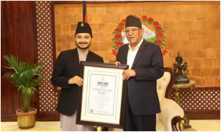 प्रधानमन्त्रीद्वारा ‘मेमोरी किङ’ शर्मालाई बधाई   