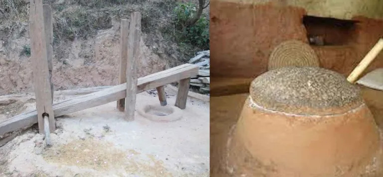 ढिकी, जाँतोको संरक्षण गर्दै आमा समूह 