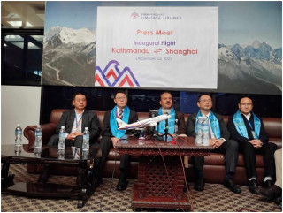 हिमालय एयरलाइन्सको काठमाडौँ-साङ्घाई उडान   
