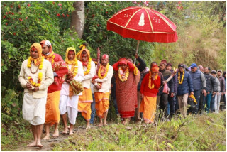  ‘वर्षमा तीन ठाउँ सर्ने भगवती माई आज माइत झरिन्’  
