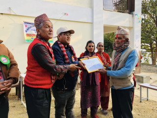 समाजसेवी रामहरि शर्मा नेपाल  सम्मानित 