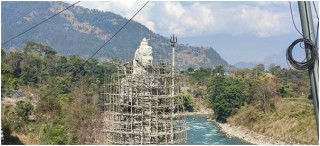  लमजुङमा एक सय आठ फिटको महादेवको मूर्ति निर्माण हुँदै  