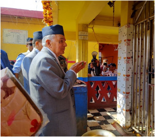 राष्ट्रपति पौडेलद्वारा जलेश्वरनाथको पूजा अर्चना   