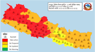 तीन दिन मनसुन अझै सक्रिय रहने, ३० जिल्लामा  अलर्ट