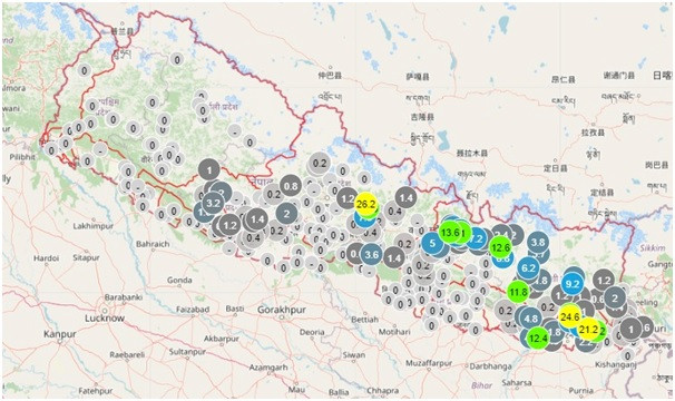 देशभर मनसुनी वायुको प्रभाव कायम