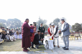 राष्ट्रपति पौडेलद्धारा दीप प्रज्वलन गरि सोनाम ल्होसारको शुभारम्भ