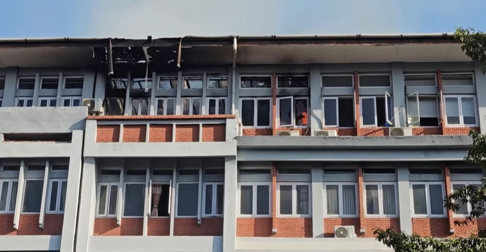 खानेपानी मन्त्रालयको चौथो तलामा लागेको आगलागी  निभाइयो