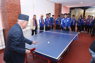 प्रधानमन्त्रीद्वारा दक्षिण एसियाली युुथ टेबल टेनिस प्रतियोगिताका विजेता खेलाडीलाई बधाई