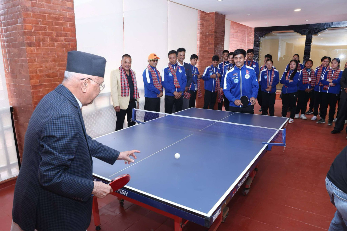 प्रधानमन्त्रीद्वारा दक्षिण एसियाली युुथ टेबल टेनिस प्रतियोगिताका विजेता खेलाडीलाई बधाई