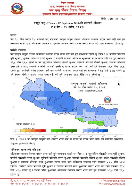 यस वर्ष वर्षाले ठूलो क्षति पुर्‍याउन सक्ने पूर्वानुमान : पुर्वतयारी न्यून