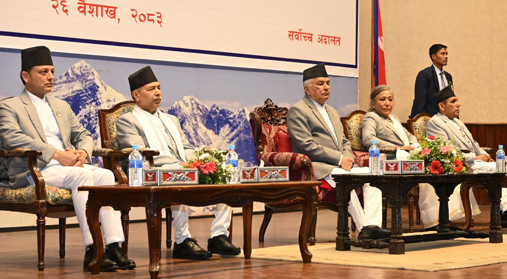 सुशासन, अमन, शान्ति, समृद्धि र मर्यादाका लागि विधि र थिति औजार र उपचार दुबै हुन् : राष्ट्रपति